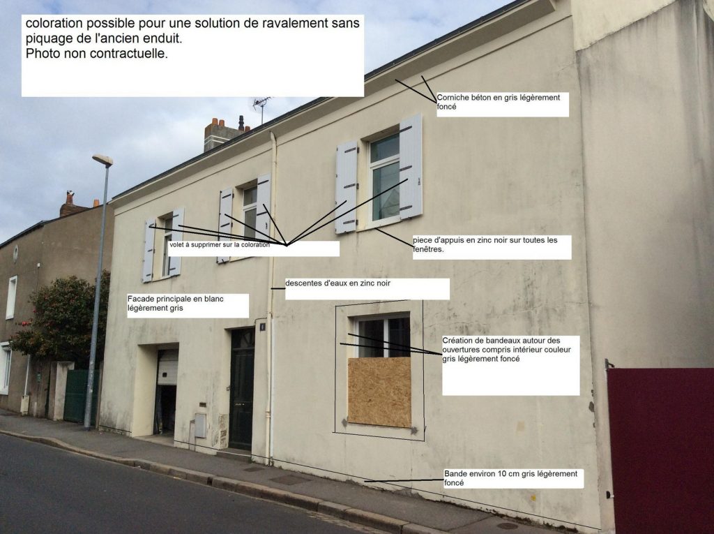 Simulation de finition sur une réalisation d’une ITE